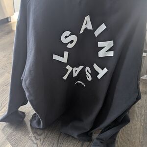 All Saints Black Sweatshirt with White Logo